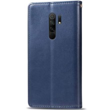 Кожаный чехол-книжка GETMAN Gallant (PU) для Xiaomi Redmi 9 – Синий