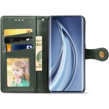 Кожаный чехол-книжка GETMAN Gallant (PU) для Xiaomi Redmi 9 – Зеленый