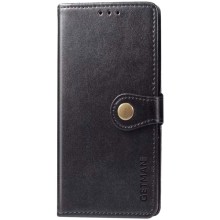 Кожаный чехол-книжка GETMAN Gallant (PU) для Xiaomi Redmi 9 – Черный