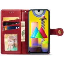 Кожаный чехол-книжка GETMAN Gallant (PU) для Xiaomi Redmi 9 – Красный