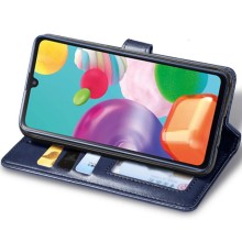 Кожаный чехол-книжка GETMAN Gallant (PU) для Xiaomi Redmi 9 – Синий