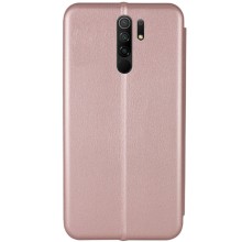 Кожаный чехол-книжка Classy для Xiaomi Redmi 9 – Rose Gold