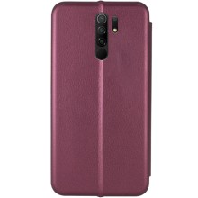 Кожаный чехол-книжка Classy для Xiaomi Redmi 9 – Бордовый