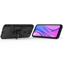 Ударопрочный чехол Transformer Ring for Magnet для Xiaomi Redmi 9 – Черный