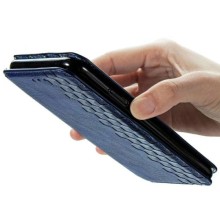 Кожаный чехол-книжка GETMAN Cubic (PU) для Xiaomi Redmi 9 – Синий