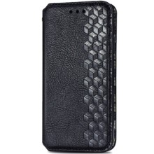 Кожаный чехол-книжка GETMAN Cubic (PU) для Xiaomi Redmi 9 – Черный
