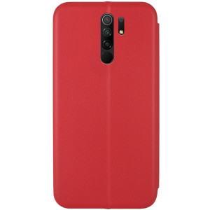 Кожаный чехол-книжка Classy для Xiaomi Redmi 9 (Красный)