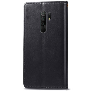 Кожаный чехол-книжка GETMAN Gallant (PU) для Xiaomi Redmi 9 – Черный