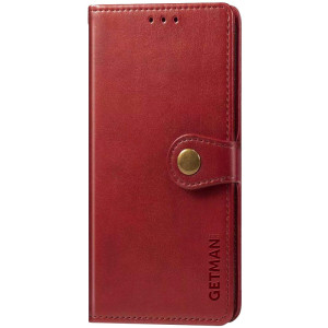Кожаный чехол-книжка GETMAN Gallant (PU) для Xiaomi Redmi 9 – Красный