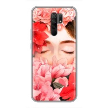 Чехлы (ART) Цветы на Xiaomi Redmi 9 (VPrint) (Глаза в цветах)