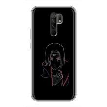 Чехлы на тему: Итачи Учиха для Xiaomi Redmi 9 (AlphaPrint) (силуэт Итачи)