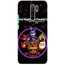 Чехлы Пять ночей с Фредди для Редми 9 (Лого Фредди)