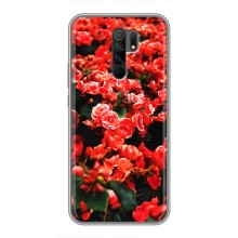 Чехлы с Цветами для Xiaomi Redmi 9 (VPrint) (Цветы красные)