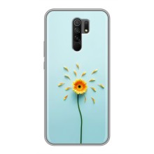 Чехлы с Цветами для Xiaomi Redmi 9 (VPrint) (Желтый цветок)