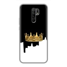 Чохол (Корона на чорному фоні) для Редмі 9 (Золота корона)