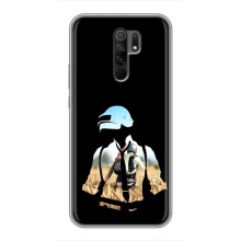 Силиконовый чехол с картинкой "Герой Pubg" на Xiaomi Redmi 9 (Пубг мен)