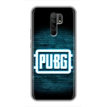 Чехол PUBG для Редми 9 (AlphaPrint) (Лого PUBG)