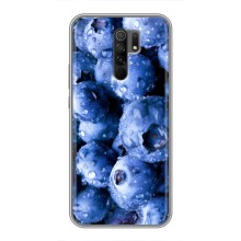 Чехол с изображением  вкусной еды для Xiaomi Redmi 9 (Голубика)