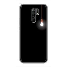 Чехол с картинками на черном фоне для Xiaomi Redmi 9 – Лампочка