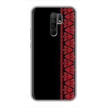 Силіконовый Чохол на Xiaomi Redmi 9 з картинкой Вишиванки (Вишиванка на чорному)