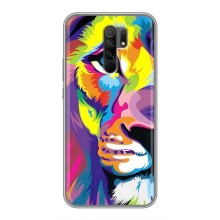 Чехол со Львом для Xiaomi Redmi 9 (VPrint) (Яркий Лев)