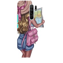 Чехол Стильные девушки на Xiaomi Redmi 9 (Девушка Путешественник)