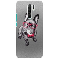 Чехол (ТПУ) Милые собачки для Xiaomi Redmi 9 – Бульдог в очках