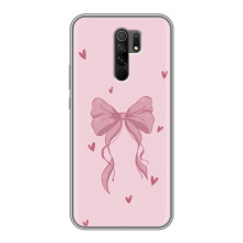 Чохол банти для Xiaomi Redmi 9 – Бант на рожевому