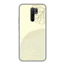 Чехол цветочный дизайн для Xiaomi Redmi 9 (Зелёный фон)