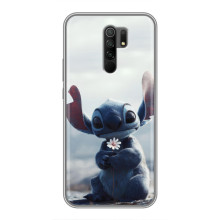 Чехол с рисунком Стич для Xiaomi Redmi 9 – Стич с цветочком