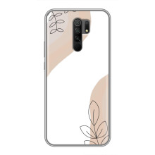 Силконовий чохол з принтом в квітах на Xiaomi Redmi 9 (Нюдовий дизайн)