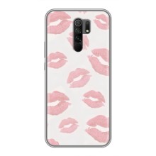 Чехол с розовым рисунком для Xiaomi Redmi 9 (Розовые губы)