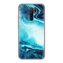 Мраморний чехол на Xiaomi Redmi 9 (VPrint) (Блакитний мрамор)