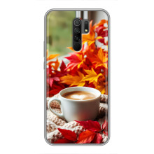 Чехол с уникальным дизайном «Осень с кофе» для Xiaomi Redmi 9