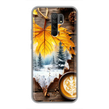 Чехол с уникальным дизайном «Осень с кофе» для Xiaomi Redmi 9 – Осенне-зимнее кофе