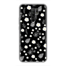 Чохли з тематикою "КВІТИ" на Xiaomi Redmi 9 (цвітіння на чорному)