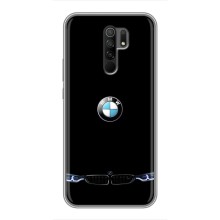 Силиконовый бампер с картинкой машины на Xiaomi Redmi 9 (Черный BMW)