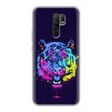 Силиконовый бампер с картинкой животных для Xiaomi Redmi 9 – Тигр-Арт