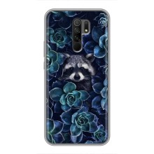 Силиконовый Чехол с Енотами на Xiaomi Redmi 9 (В цветах)