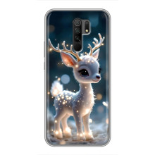 Яркий чехол для Xiaomi Redmi 9 с Зимними Оленятами – Блистающий оленёнок