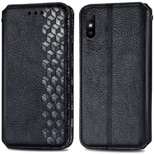 Кожаный чехол книжка GETMAN Cubic (PU) для Xiaomi Redmi 9A – Черный