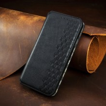 Кожаный чехол книжка GETMAN Cubic (PU) для Xiaomi Redmi 9A – Черный