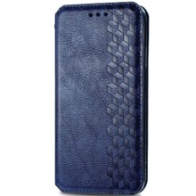 Кожаный чехол книжка GETMAN Cubic (PU) для Xiaomi Redmi 9A – Синий