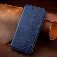 Кожаный чехол книжка GETMAN Cubic (PU) для Xiaomi Redmi 9A – Синий