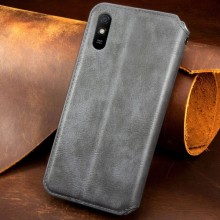 Кожаный чехол книжка GETMAN Cubic (PU) для Xiaomi Redmi 9A – Серый