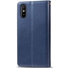 Кожаный чехол книжка GETMAN Gallant (PU) для Xiaomi Redmi 9A – Синий