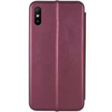 Кожаный чехол-книжка Classy для Xiaomi Redmi 9A – Бордовый