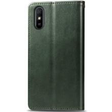 Кожаный чехол-книжка GETMAN Gallant (PU) для Xiaomi Redmi 9A – Зеленый