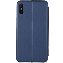 Кожаный чехол-книжка Classy для Xiaomi Redmi 9A – Темно-синий