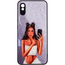 TPU+PC чохол Prisma Ladies для Xiaomi Redmi 9A – Bla111111ck in White